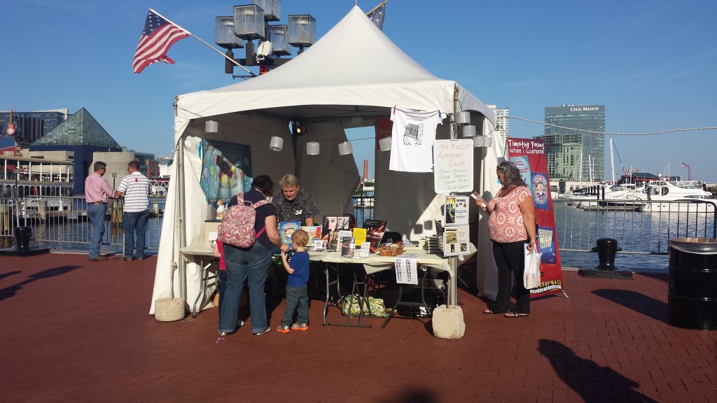 KLAC booth on Baltimore harbor